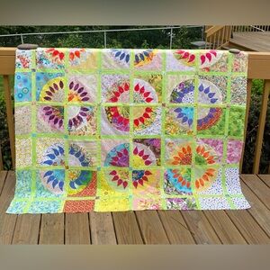 Colorful Patchwork Quilt Top